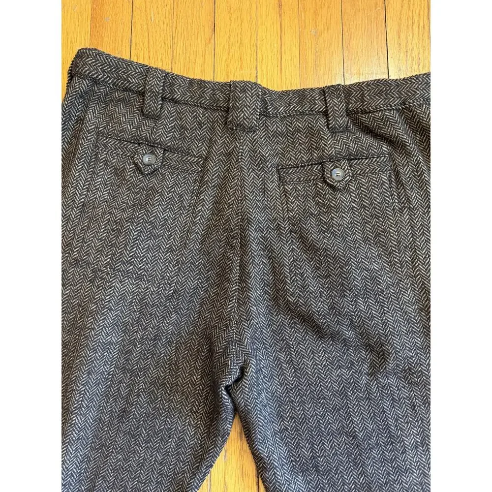 The Territory Ahead MENS Pants 37x30 Gray Herringbone Tweed Lined Straight
